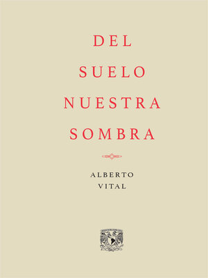 cover image of Del suelo nuestra sombra